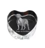 Dog z Bordeaux serce kryształowe z psem Art-Dog
