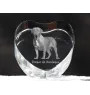 Dog z Bordeaux serce kryształowe z psem Art-Dog