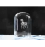 Dogue de Bordeaux, French Mastiff, Bordeauxdog - crystal cube with a photo, photo of a dog in crystal, cubic paperweight from Art-Dog brand