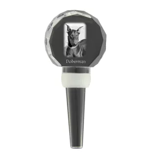 Dobermann - Kristallflaschenverschluss, einzigartiger Weinverschluss mit Foto, personalisiertes Geschenk für Sommelier der Marke Art-Dog