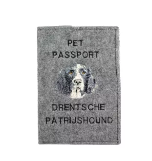 Chien de perdrix de Drente, Drentse Patrijshond - Porte passeport pour chien, porte document, cadeau pour le voyageur de la marque Art-Dog