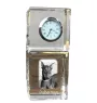 Dobermann, Doberman Pinscher, Dobie - crystal clock with a photo, a photo of a dog in crystal, personalized desk clock by Art-Dog brand