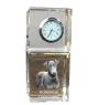 Dobermann, Doberman Pinscher, Dobie I - crystal clock with a photo, a photo of a dog in crystal, personalized desk clock by Art-Dog brand