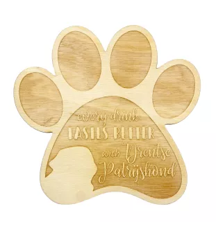 Drentscher Hühnerhund, Drentse Patrijshond - Tasse Untersetzer, graviert Untersetzer mit Hund, Geschenk für Hundeliebhaber von Art-Dog Marke