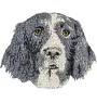 Chien de perdrix de Drente, Drentse Patrijshond - écusson en forme de chien, patch brodé, décoration unique pour sac à dos de la marque Art-Dog