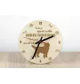 Drentse Patrijshond, Drentsche Patrijshond - clock with a dog, wooden clock, wall clock for dog lovers, clock for desk and shelf, Art-Dog