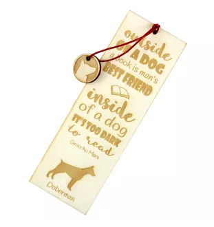 Dobermann, Dobermann Pinscher - marque-page pour livre avec chien, marque-page personnalisé, cadeau pour les amateurs de livres de la marque Art-Dog