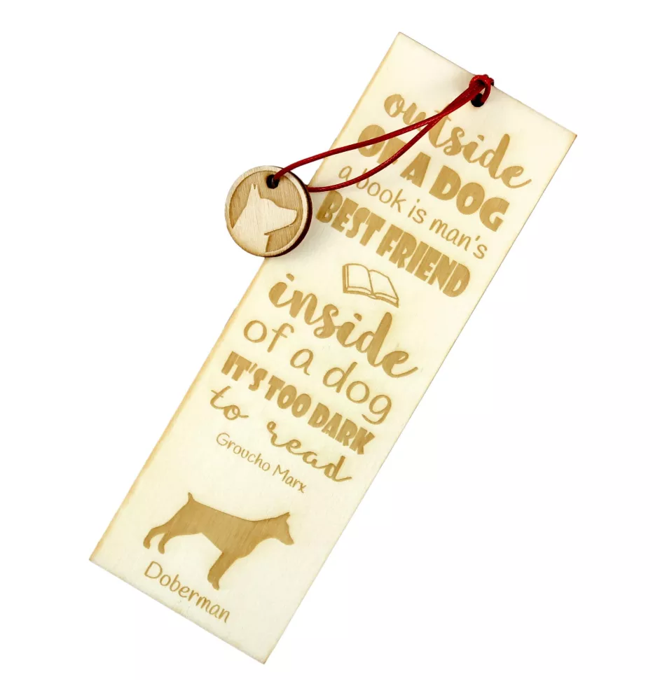 Dobermann, Doberman Pinscher, Dobie - dog bookmark, personalized bookmark, gift for bookworm from Art-Dog brand