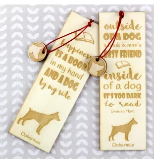 Dobermann, Dobermann Pinscher - marque-page pour livre avec chien, marque-page personnalisé, cadeau pour les amateurs de livres de la marque Art-Dog
