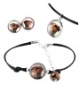 Dogue de Bordeaux, French Mastiff, Bordeauxdog - a set of jewelry in a box, necklace, earrings, bracelet, products from the Art-Dog brand