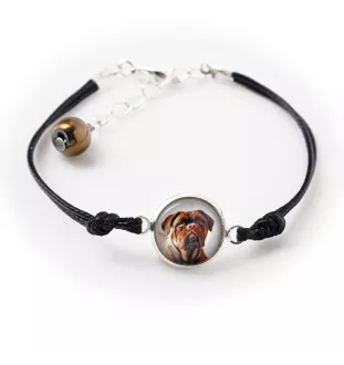 Dogue de Bordeaux - ensemble de bijoux dans une boîte, collier, boucles d'oreilles, bracelet, produits de la marque Art-Dog
