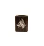 Dobermann, Doberman Pinscher, Dobie I - wooden candle holder with a dog, a unique souvenir after losing a dog, a handicraft from the Art-Dog brand