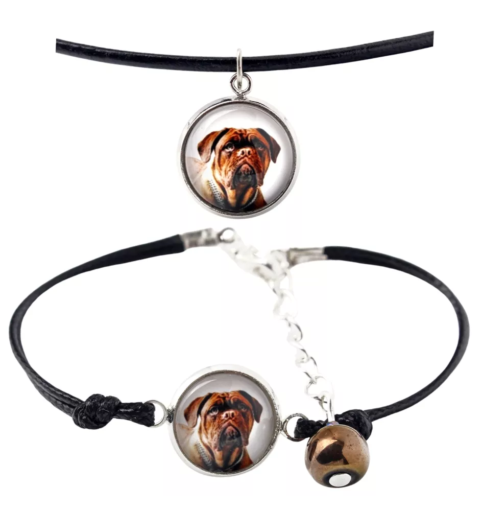 Bordeauxdogge, Dogue de Bordeaux - Schmuckset mit Ihrem Foto, handgefertigtes Set, Armband und Halskette von Art.-Dog.