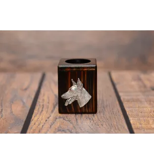 Doberman świecznik kwadratowy Art-Dog