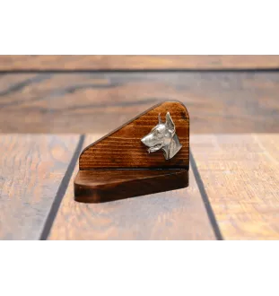 Dobermann, Dobermann Pinscher I - bougeoir en bois avec un chien, support pour bougie chauffe-plat, lieu de mémoire pour chien de la marque Art-Dog