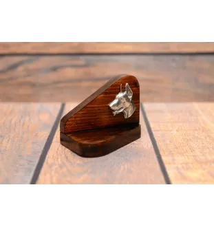 Dobermann, Dobermann Pinscher I - bougeoir en bois avec un chien, support pour bougie chauffe-plat, lieu de mémoire pour chien de la marque Art-Dog