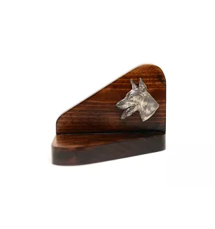Dobermann, Doberman Pinscher, Dobie - wooden candle holder with a dog, tealight holder, a memorial place for a dog by Art-Dog brand