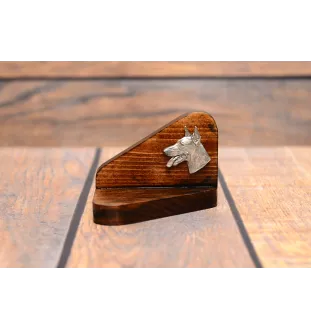 Dobermann, Dobermann Pinscher - bougeoir en bois avec un chien, support pour bougie chauffe-plat, lieu de mémoire pour chien de la marque Art-Dog