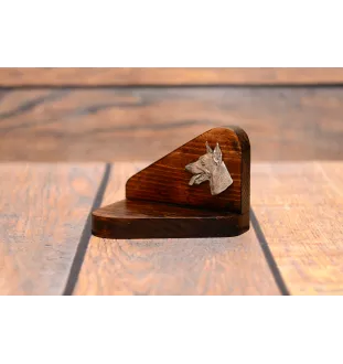 Dobermann, Doberman Pinscher, Dobie - wooden candle holder with a dog, tealight holder, a memorial place for a dog by Art-Dog brand