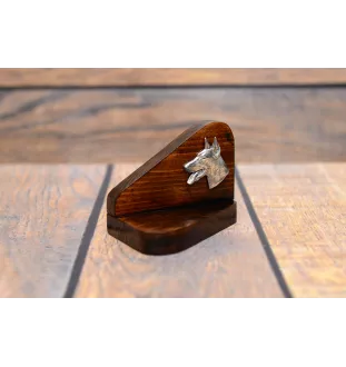 Dobermann - Holzkerzenhalter mit Hund, Teelichthalter, Gedenkstätte für den Hund der Marke Art-Dog