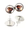 Dogue de Bordeaux - boucles d'oreilles dans une boîte, votre photo, bijoux faits à la main, produit de la marque Art-Dog.