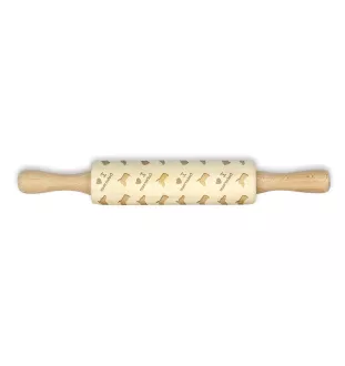 Dobermann, Doberman Pinscher, Dobie - small rolling pin with a dog pattern, a rolling pin for children's dough, decorating ceramic clay by Art-Dog brand
