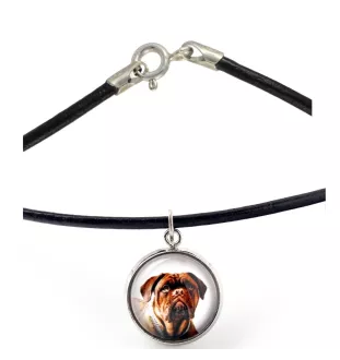 Bordeauxdogge, Dogue de Bordeaux - Halskette in einer Schachtel, elegante Verzierung, Anhänger der Marke Art-Dog