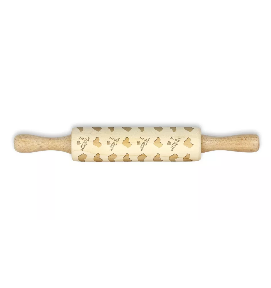 Chien de perdrix de Drente, Drentse Patrijshond - petit rouleau à motifs de chien, rouleau à pâtisserie pour enfant, décoration en argile céramique de la marque Art-Dog