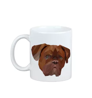 Bordeauxdogge, Dogue de Bordeaux - Becher mit einem Bild und dem Schriftzug geometrischer Hund Art-Dog