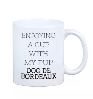 Bordeauxdogge, Dogue de Bordeaux - Becher mit einem Bild und dem Schriftzug geometrischer Hund Art-Dog