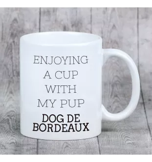 Dogue de Bordeaux, French Mastiff, Bordeauxdog - cup with a geometric dog image and the inscription Art-Dog