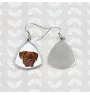 Dogue de Bordeaux, French Mastiff, Bordeauxdog - earrings with a picture and the inscription geometric dog Art-Dog