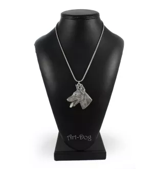 Dobermann, Dobermann Pinscher - un collier avec un chien, un pendentif de chien sur une chaîne en argent, un bijou unique de la marque Art-Dog