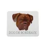 Dogue de Bordeaux, French Mastiff, Bordeauxdog - geometric mouse pad with a picture and text by Art-Dog