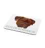 Dogue de Bordeaux, French Mastiff, Bordeauxdog - geometric mouse pad with a picture and text by Art-Dog