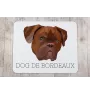 Bordeauxdogge, Dogue de Bordeaux - geometrisches Mauspad mit Bild und Aufschrift von Art-Dog
