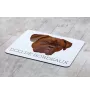 Dogue de Bordeaux - tapis de souris géométrique avec photo et inscription Art-Dog