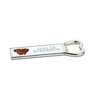 Dogue de Bordeaux - ouvre-bouteille avec une image et une inscription pour la bière Art-Dog