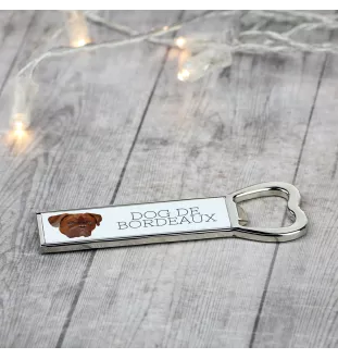 Bordeauxdogge, Dogue de Bordeaux - Flaschenöffner mit Bild und Aufschrift für Bier von Art-Dog