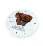 Dogue de Bordeaux - horloge murale géométrique avec photo et logo de la marque Art-Dog