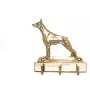 Dobermann, Doberman Pinscher, Dobie I - key holder with a dog, brass handle for dog accessories, an elegant decoration for the hallway from the Art-Dog brand.