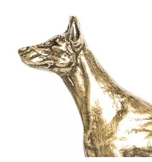 Dobermann, Dobermann Pinscher I - porte-clés avec chien, support en laiton pour accessoires pour chiens, élégante décoration pour le couloir de la marque Art-Dog