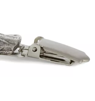 Dobermann, Dobermann Pinscher - broche avec pince, support pour numéro de départ, épingle argentée pour exposition de chiens de la marque Art-Dog