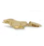 Dobermann, Doberman Pinscher, Dobie - brooch with a clip, gold-plated holder for a race number, elegant dog show pin from Art-Dog brand