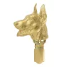 Dobermann - Brosche mit Clip, vergoldeter Startnummernhalter, Geschenk für Hundeausstellung der Marke Art-Dog