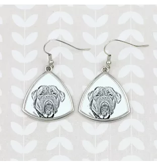 Dogue de Bordeaux, French Mastiff, Bordeauxdog - dog earrings, hanging earrings with a picture, personalized jewelry with Art-Dog brand print