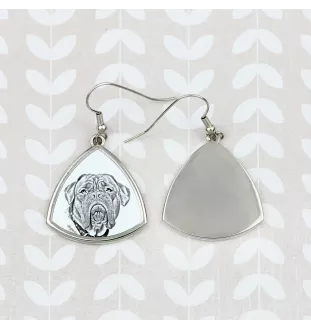 Dogue de Bordeaux, French Mastiff, Bordeauxdog - dog earrings, hanging earrings with a picture, personalized jewelry with Art-Dog brand print
