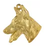 Dobermann, Doberman Pinscher, Dobie - keychain and necklace with a dog in a box, high-quality gold-plated product, Art-Dog brand