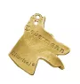 Dobermann, Doberman Pinscher, Dobie - keychain and necklace with a dog in a box, high-quality gold-plated product, Art-Dog brand