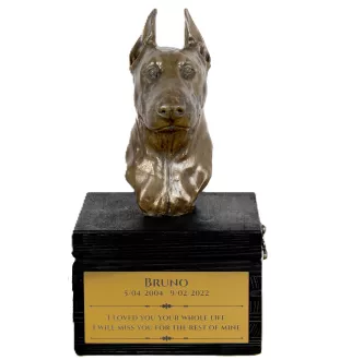 Doberman urny na pudełku czarne Art-Dog